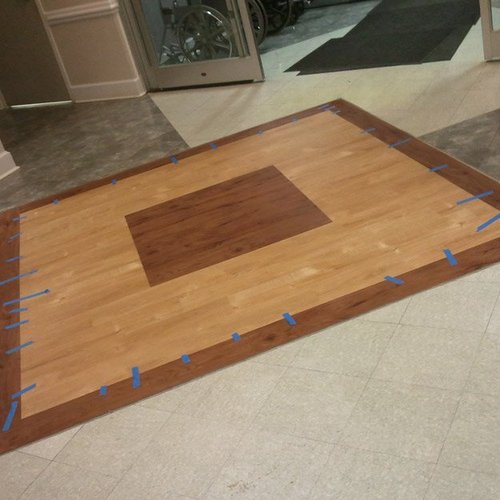Product Installation work from Carpet Design Center in the Greenville, NC area
